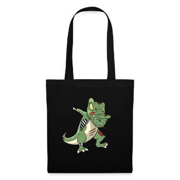 Dabbing Zombi T-Rex - Stoffbeutel - Schwarz - Vorne