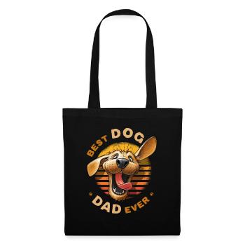 Best Dog Dad Ever Golden Retriever Herrchen Vater - Stoffbeutel - Schwarz - Vorne