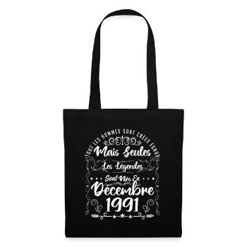 Les Légendes Sont Nés En Décembre 1991 - Sac en tissu - noir - Devant