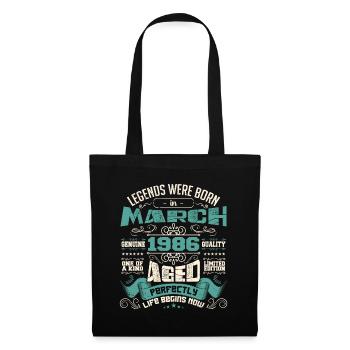 March 1986 | birthday gift - Sac en tissu - noir - Devant