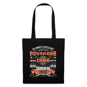 Novembre 1988 - Sac en tissu - noir - Devant