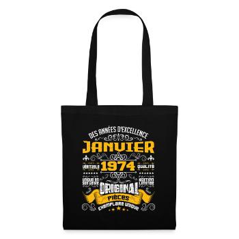 JANVIER 1974 | ORIGINAL PIÈCES - Sac en tissu - noir - Devant