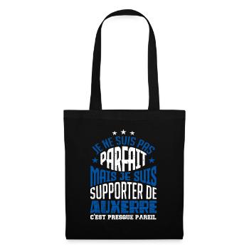 Cadeau foot auxerre supporter auxerrois - Sac en tissu - noir - Devant