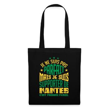 Cadeau Supporter de Nantes Foot - Sac en tissu - noir - Devant