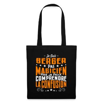 Je Suis Berger Pas Magicien - Sac en tissu - noir - Devant