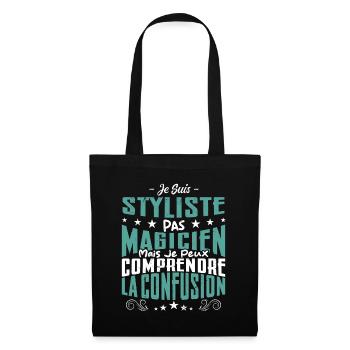 Je Suis Styliste Pas Magicien - Sac en tissu - noir - Devant