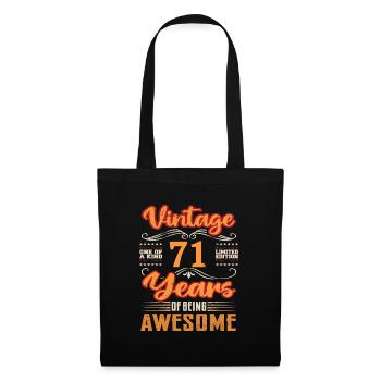 Vintage | 71 birthday gift ideas - Tote Bag - black - Front