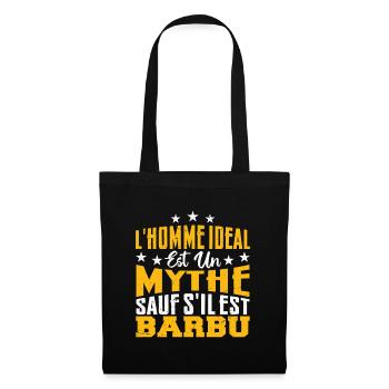 l'homme ideal est un mythe sauf s'il est barbu - Sac en tissu - noir - Devant