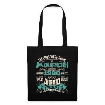 March 1980 | birthday gift - Sac en tissu - noir - Devant