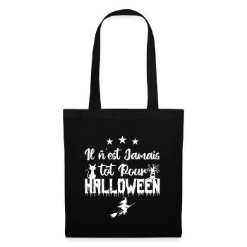 Il n’est jamais tôt pour Halloween - Sac en tissu - noir - Devant