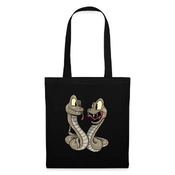 Funny Cartoon Rattlesnakes - Tote Bag - black - Front