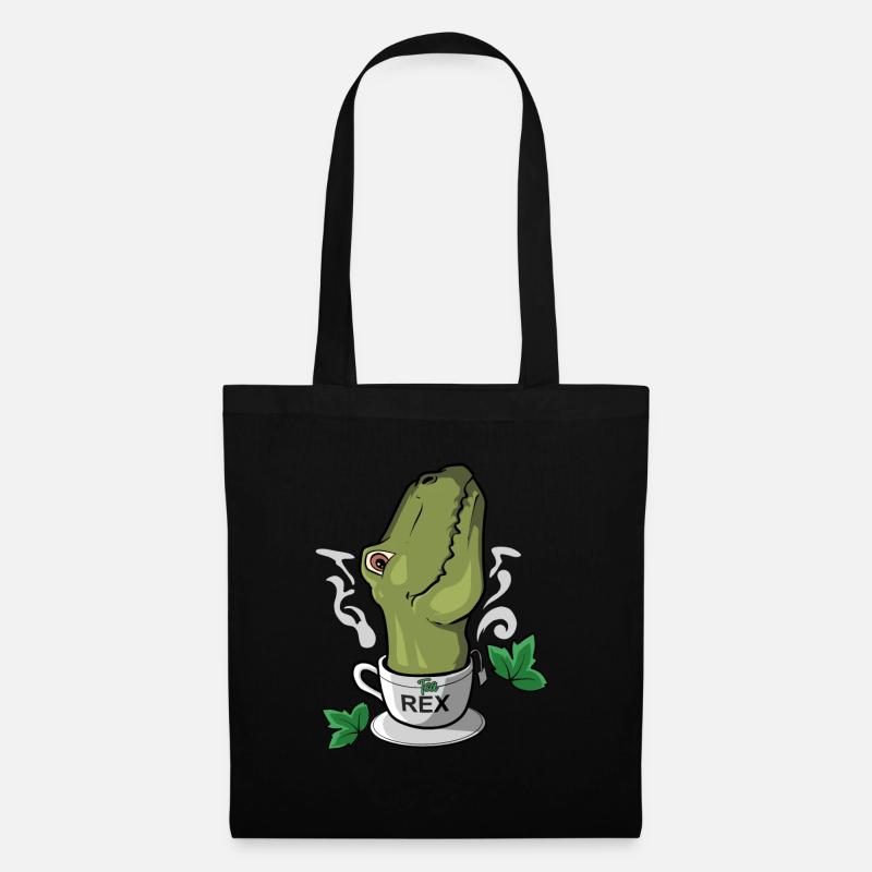 Tea-Rex Tea Time Teetrinker Dinosaurier - Stoffbeutel - Schwarz