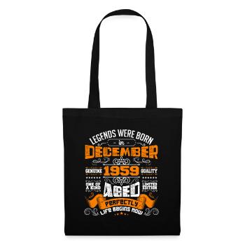 Legends were born in December 1959 | gift - Sac en tissu - noir - Devant