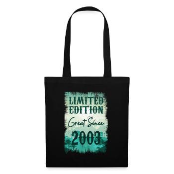 Einzigartig in seiner Art seit 2003 - Stoffbeutel - Schwarz - Vorne
