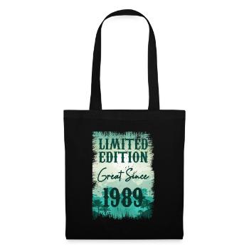 Einzigartig seit 1989 - Stoffbeutel - Schwarz - Vorne