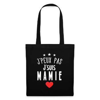 J'peux Pas J'suis Mamie - Sac en tissu - noir - Devant