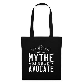 la femme idéale est avocate - Sac en tissu - noir - Devant