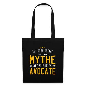 Avocate idéale mythe cadeau noël - Sac en tissu - noir - Devant