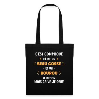 beau gosse rourou - Sac en tissu - noir - Devant