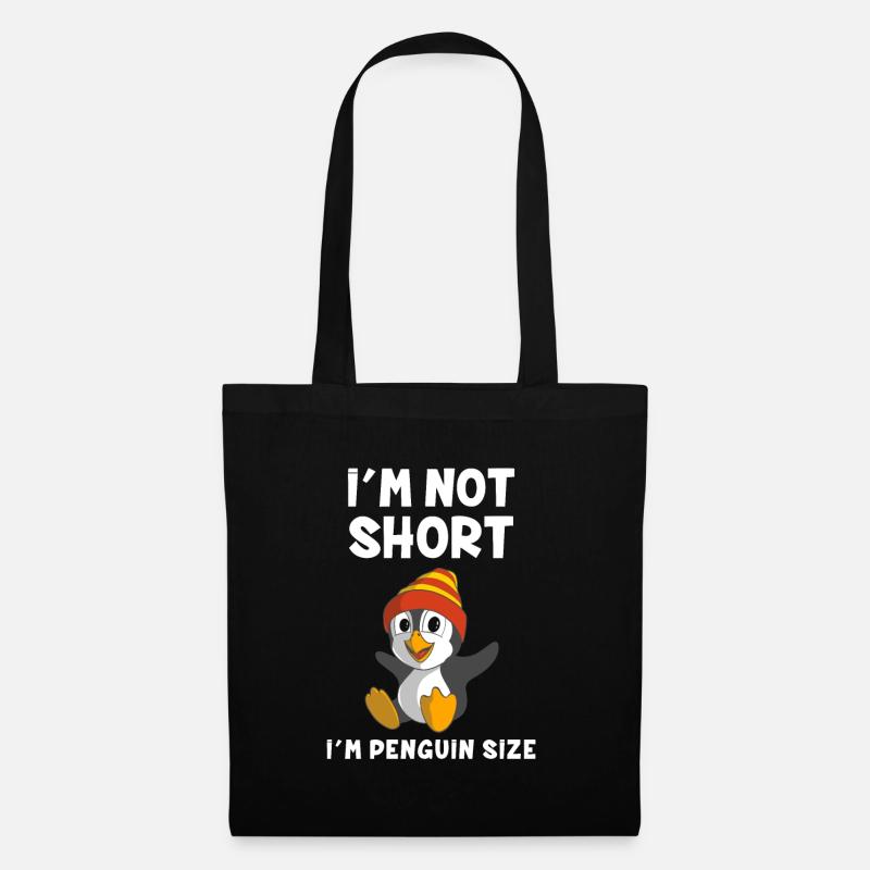 I'm Not Short I'm Penguin Size - Stoffbeutel - Schwarz