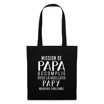 MISSION DE PAPA ACCOMPLIE - FUTUR PAPY - Sac en tissu - noir - Devant