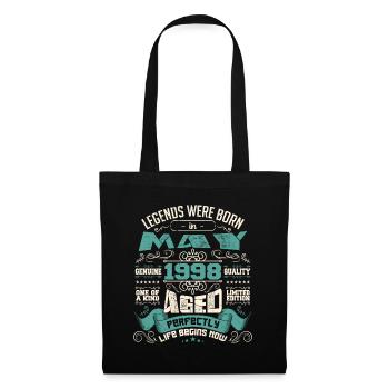 Legends were born in May 1998 | Limited Edition - Sac en tissu - noir - Devant