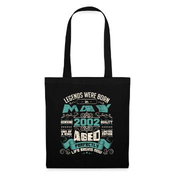 Legends were born in May 2002 | Limited Edition - Sac en tissu - noir - Devant