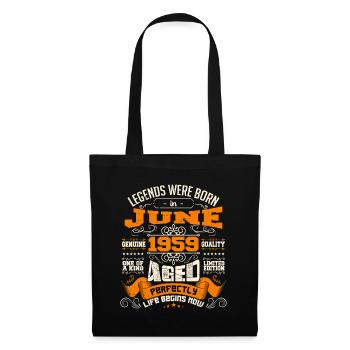 Legends were born in June 1959 | limited Edition - Sac en tissu - noir - Devant
