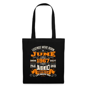 Legends were born in June 1967 | limited Edition - Sac en tissu - noir - Devant
