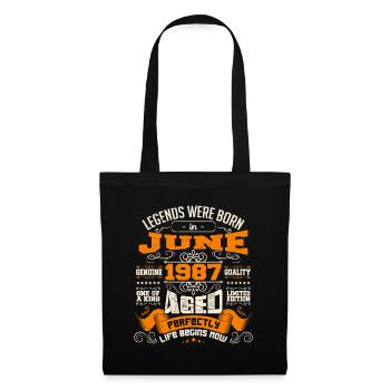 Legends were born in June 1987 | limited Edition - Sac en tissu - noir - Devant