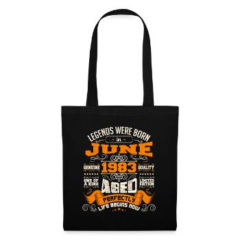 Legends were born in June 1983 | limited Edition - Sac en tissu - noir - Devant