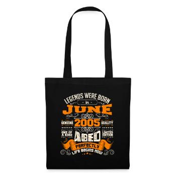 Legends were born in June 2005 | limited Edition - Sac en tissu - noir - Devant