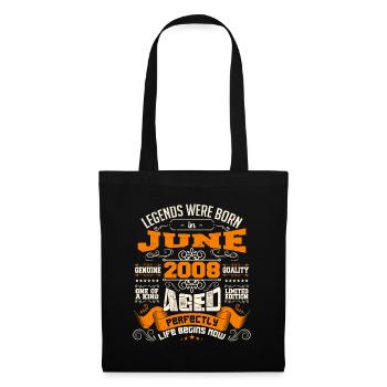 Legends were born in June 2008 | limited Edition - Sac en tissu - noir - Devant
