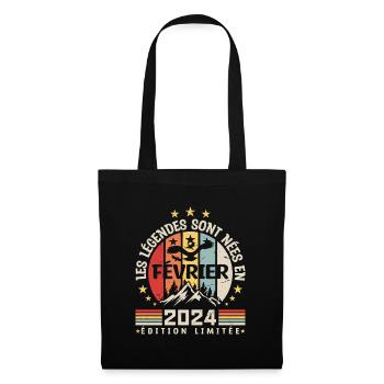 les légendes sont née en Février 2024 - Sac en tissu - noir - Devant