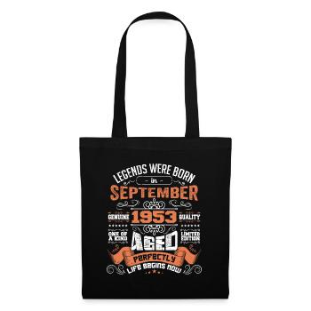 legends were born in September 1953 | gift ideas - Sac en tissu - noir - Devant