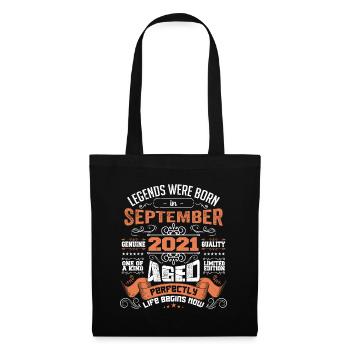 legends were born in September 2021 | gift ideas - Sac en tissu - noir - Devant