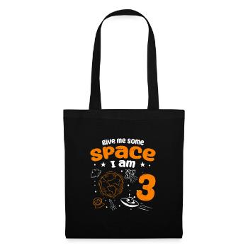 Gebt mir etwas Platz, ich bin 3 Astronauten - Stoffbeutel - Schwarz - Vorne