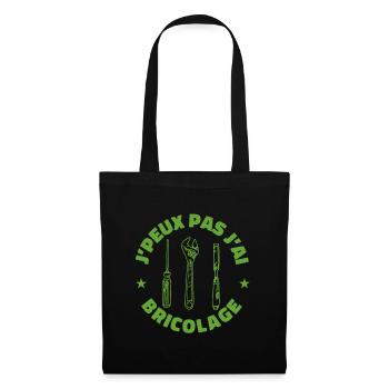 j'peux pas j'ai bricolage réparer bricoleur - Sac en tissu - noir - Devant