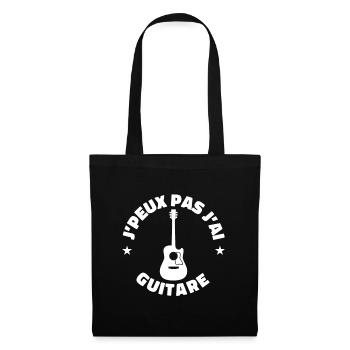 J'peux Pas J'ai Guitare électrique Guitariste - Sac en tissu - noir - Devant