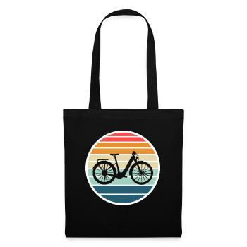 E-Bike Cyclist Cadeau Vélo Cycliste - Sac en tissu - noir - Devant