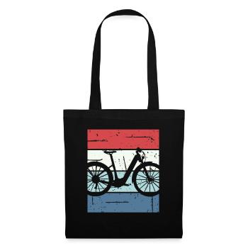 E-Bike Cyclist Cadeau Vélo Cycliste - Sac en tissu - noir - Devant