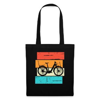 E-Bike Cyclist Cadeau Vélo Cycliste - Sac en tissu - noir - Devant