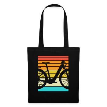 E-Bike Cyclist Cadeau Vélo Cycliste - Sac en tissu - noir - Devant