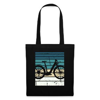 E-Bike Cyclist Cadeau Vélo Cycliste - Sac en tissu - noir - Devant