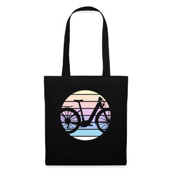 E-Bike Cyclist Cadeau Vélo Cycliste - Sac en tissu - noir - Devant