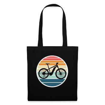 E-Bike Cyclist Cadeau Vélo Cycliste - Sac en tissu - noir - Devant