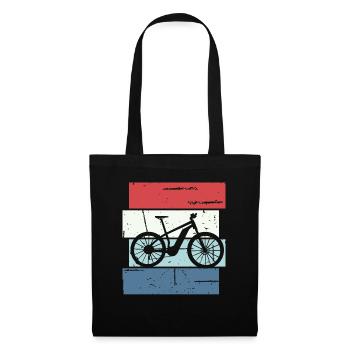 E-Bike Cyclist Cadeau Vélo Cycliste - Sac en tissu - noir - Devant