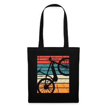 E-Bike Cyclist Cadeau Vélo Cycliste - Sac en tissu - noir - Devant