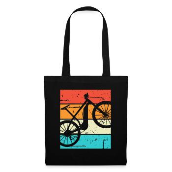E-Bike Cyclist Cadeau Vélo Cycliste - Sac en tissu - noir - Devant