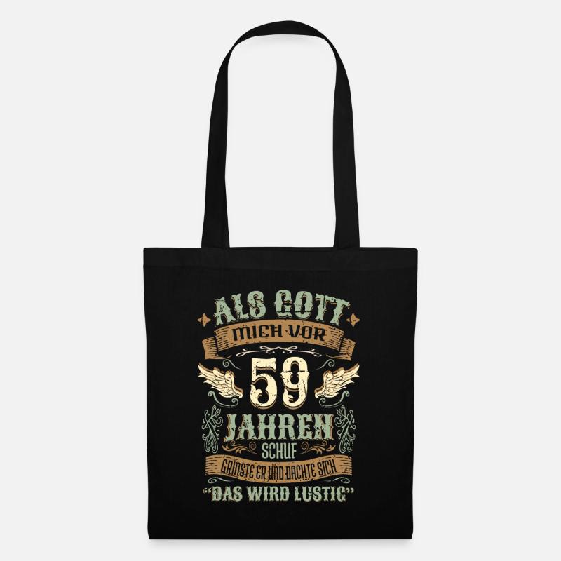 59 Geburtstag Geschenk Jahre Geburtstagsgeschenk - Stoffbeutel - Schwarz